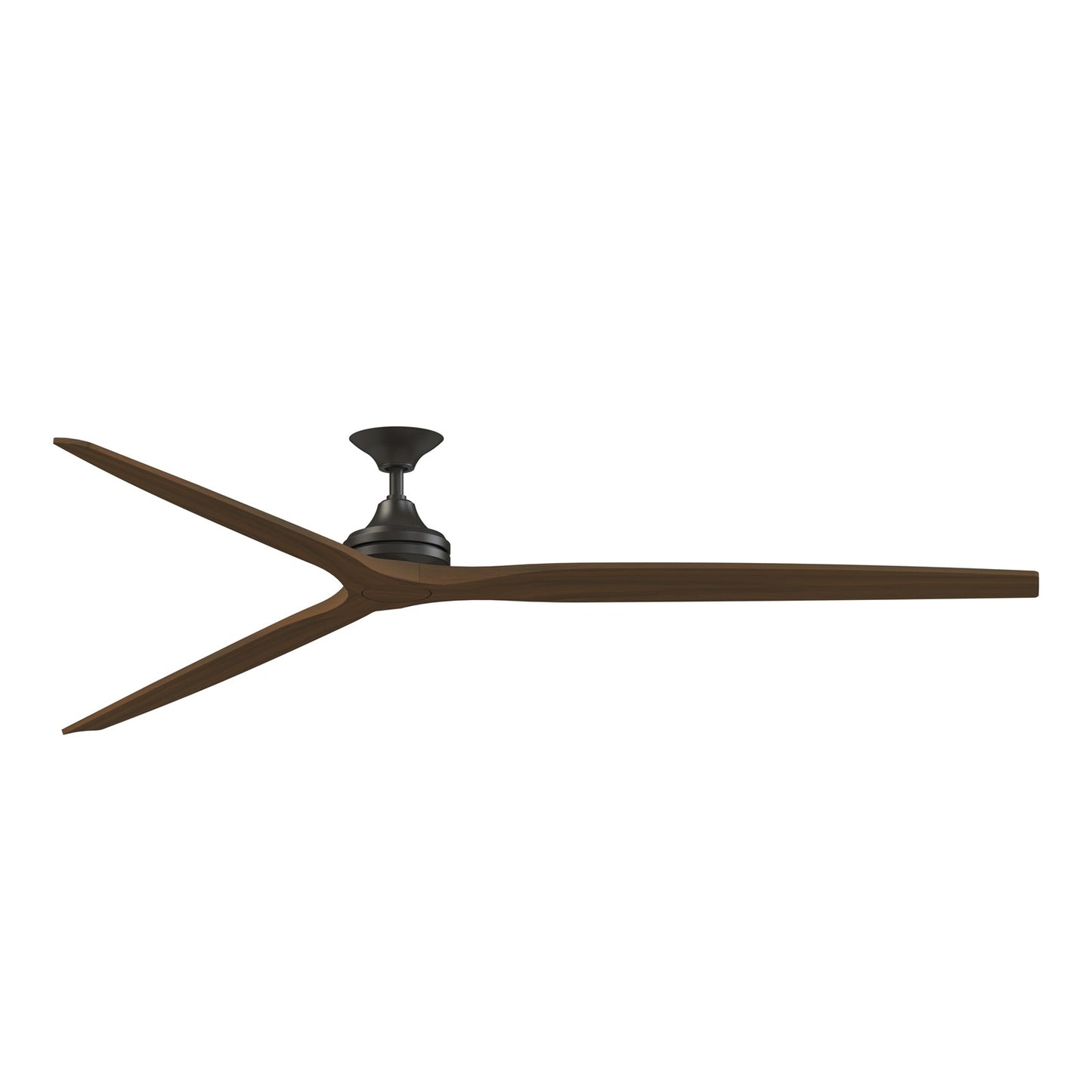 Fanimation Spitfire 96in 3-Light Ceiling Fan | Dark Bronze and Whiskey Wood | Covered Patio & Great Room | 96 x 96 x 19.69 in | Model FPD6721BDZ-96WK