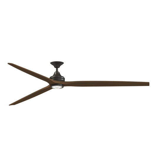 Fanimation Spitfire 96in 1-Light Ceiling Fan | Dark Bronze and Whiskey Wood | Covered Patio & Great Room | Model FPD6721BDZ-96WK-LK