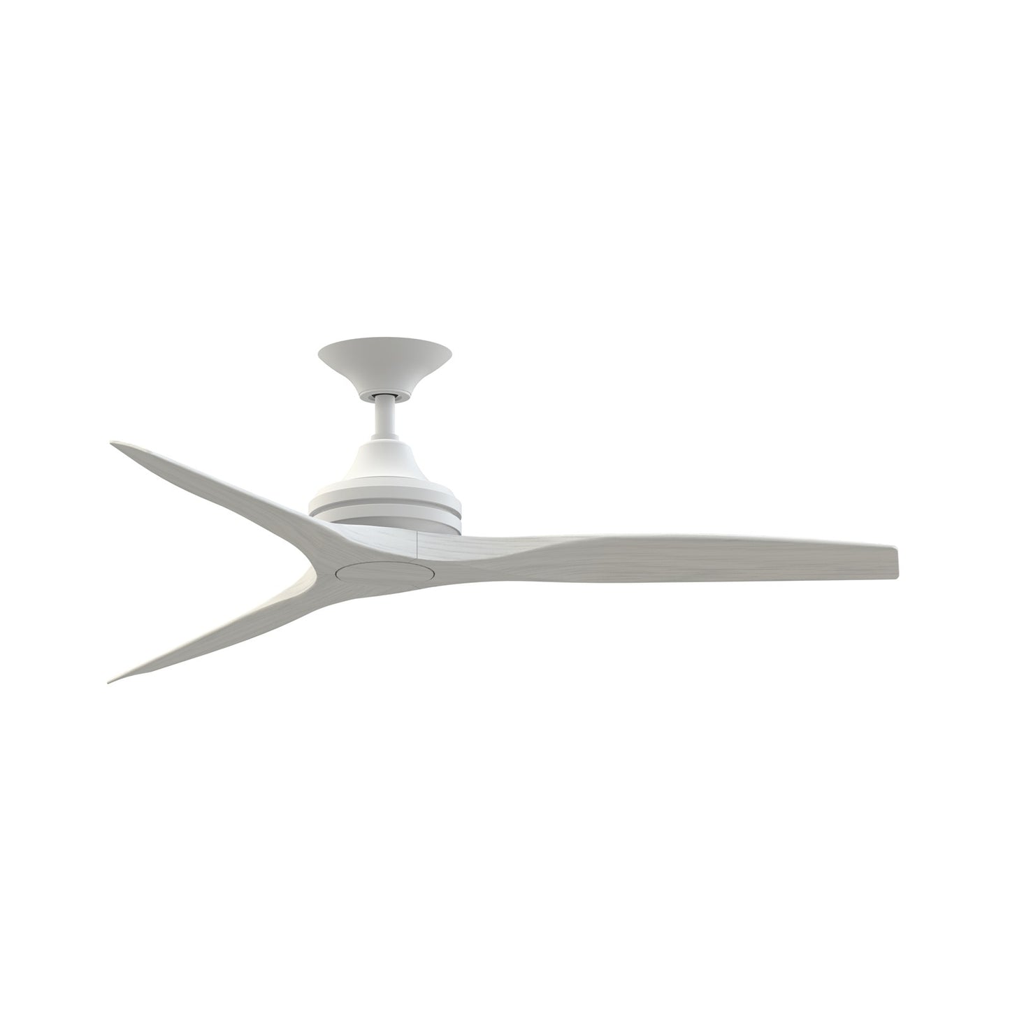 Fanimation Spitfire 54in 3-Light Ceiling Fan | Matte White Motor and Matte White Buttonwood Blades | Covered Patio & Living | Model FPD6721BMW-54MW