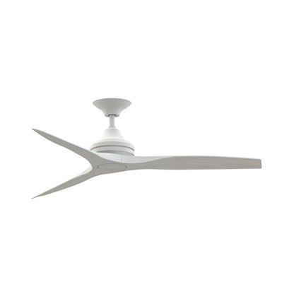 Fanimation Spitfire 54in 3-Light Ceiling Fan | Matte White Motor and Matte White Buttonwood Blades | Covered Patio & Living | Model FPD6721BMW-54MW