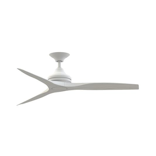 Fanimation Spitfire 54in 3-Light Ceiling Fan | Matte White Motor and Matte White Buttonwood Blades | Covered Patio & Living | Model FPD6721BMW-54MW