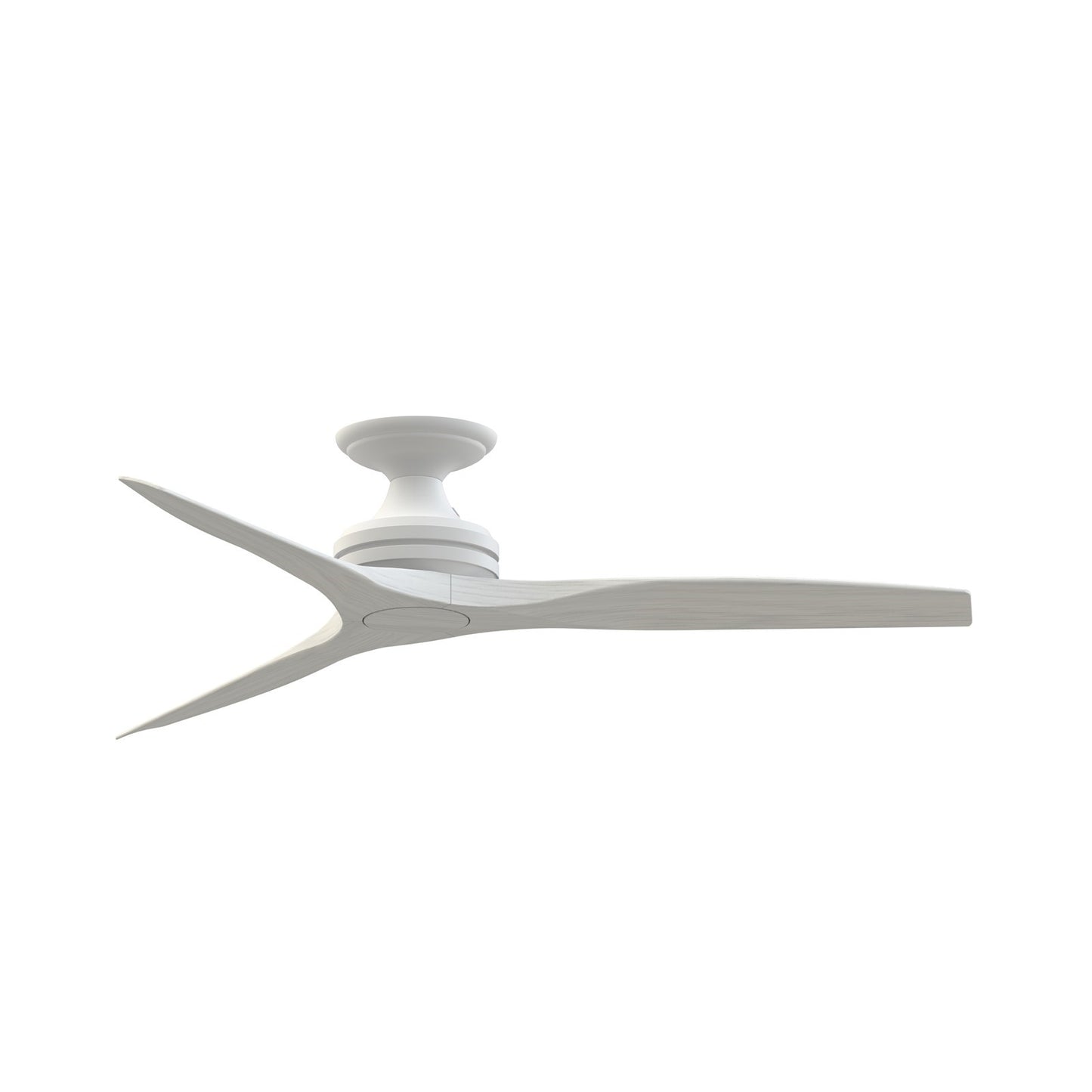Fanimation Spitfire DC Custom 54in Flush Ceiling Fan | Matte White | Covered Patio & Sunroom | 54 x 54 x 9.65 in | Model FPD6721BMW-54MW-F