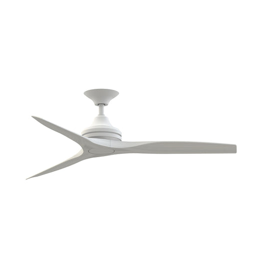 Fanimation Spitfire 54in Ceiling Fan | Matte White and Washed White | Covered Patio & Living Room | 54 x 54 x 19.69 in | Model FPD6721BMW-54WW