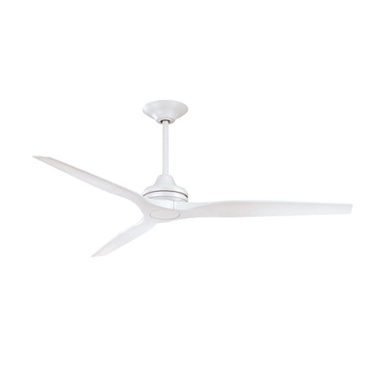 Fanimation Spitfire 64in Downrod Smart Ceiling Fan | Matte White and Matte White Blades | Covered Patio & Bedroom | Model FPD6721BMW-64MW