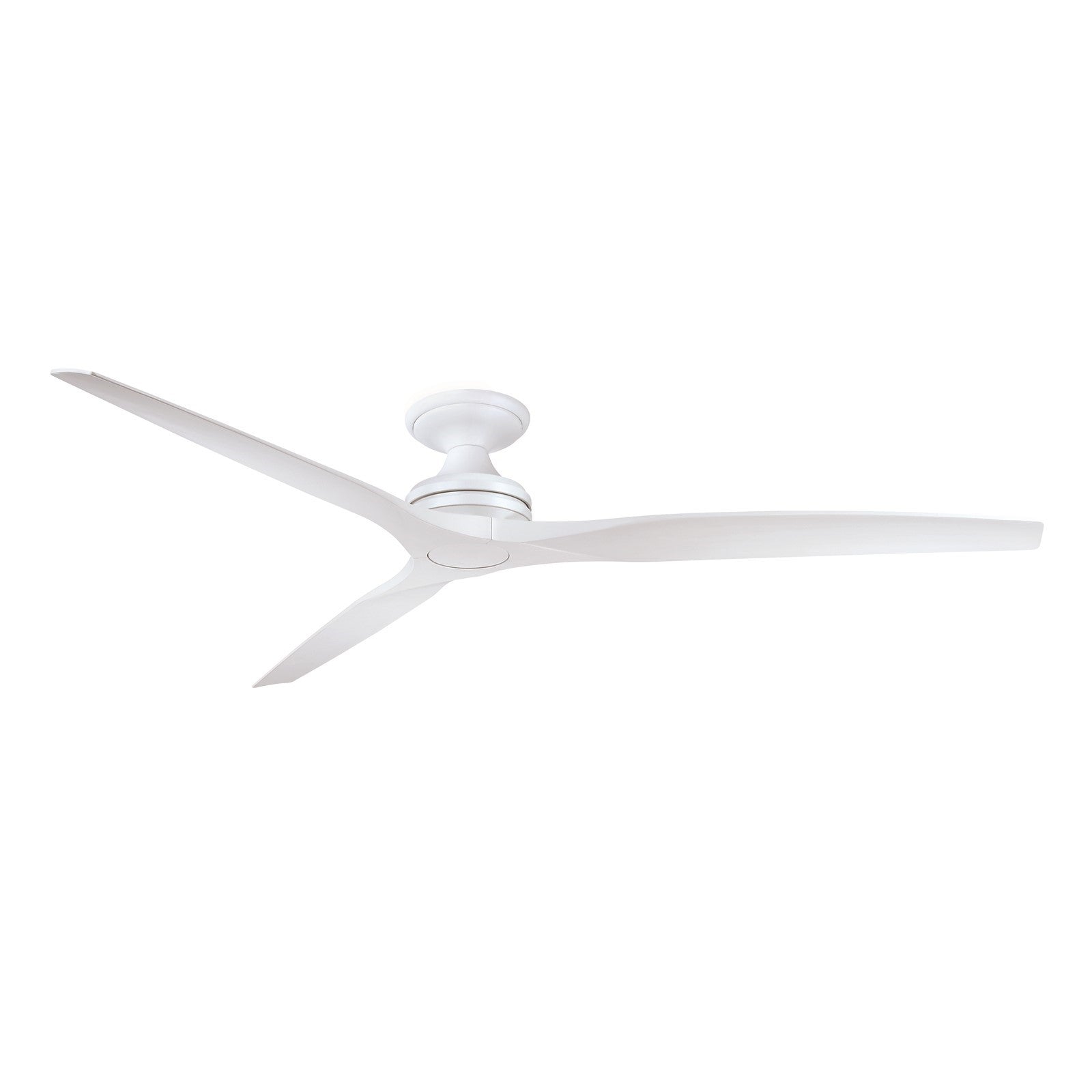 Fanimation Spitfire DC 72in Flush Ceiling Fan | Matte White and Buttonwood Blades | Covered Patio & Living Room | Model FPD6721BMW-72MW-F