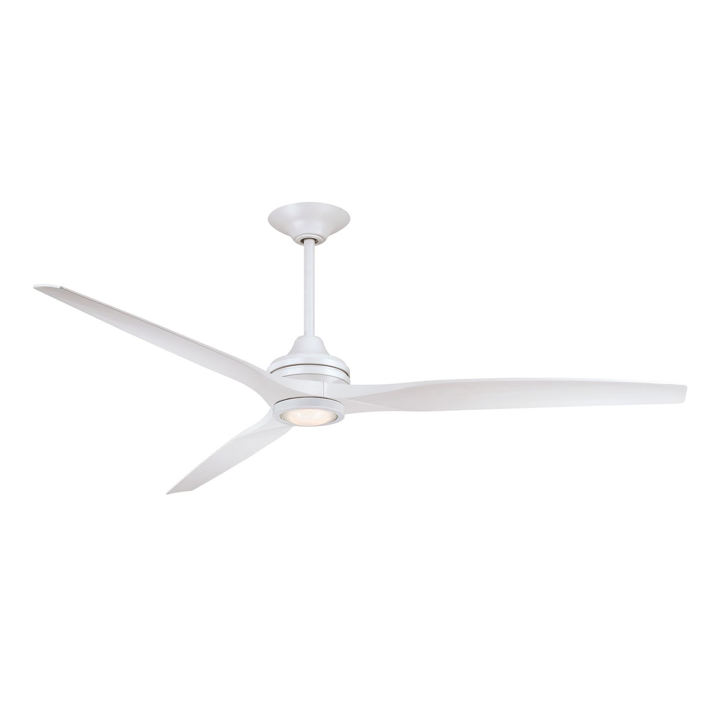 Fanimation Spitfire DC 72in 1-Light Ceiling Fan | Matte White and Fresnel Frosted Glass | Covered Patio & Living Room | Model FPD6721BMW-72MW-LK
