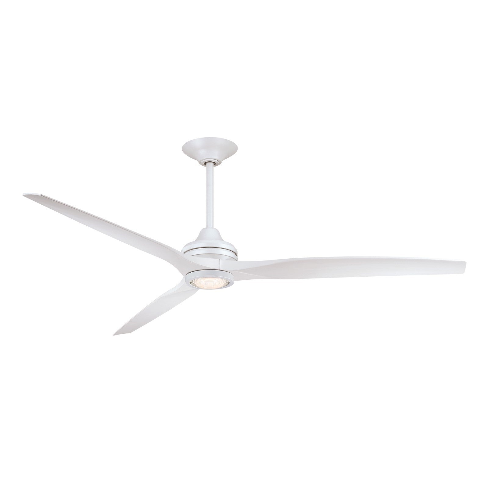 Fanimation Spitfire DC 72in 1-Light Ceiling Fan | Matte White and Fresnel Frosted Glass | Covered Patio & Living Room | Model FPD6721BMW-72MW-LK