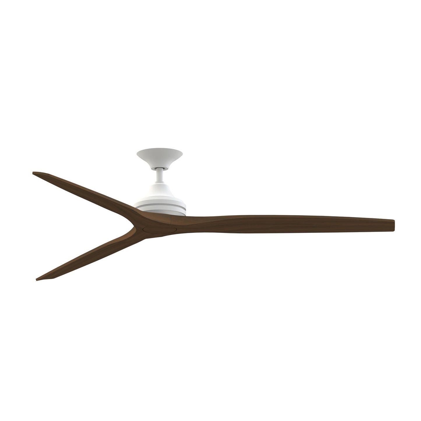 Fanimation Spitfire DC Custom 72in Downrod Ceiling Fan | Matte White and Whiskey Wood | Covered Patio & Great Room | Model FPD6721BMW-72WK
