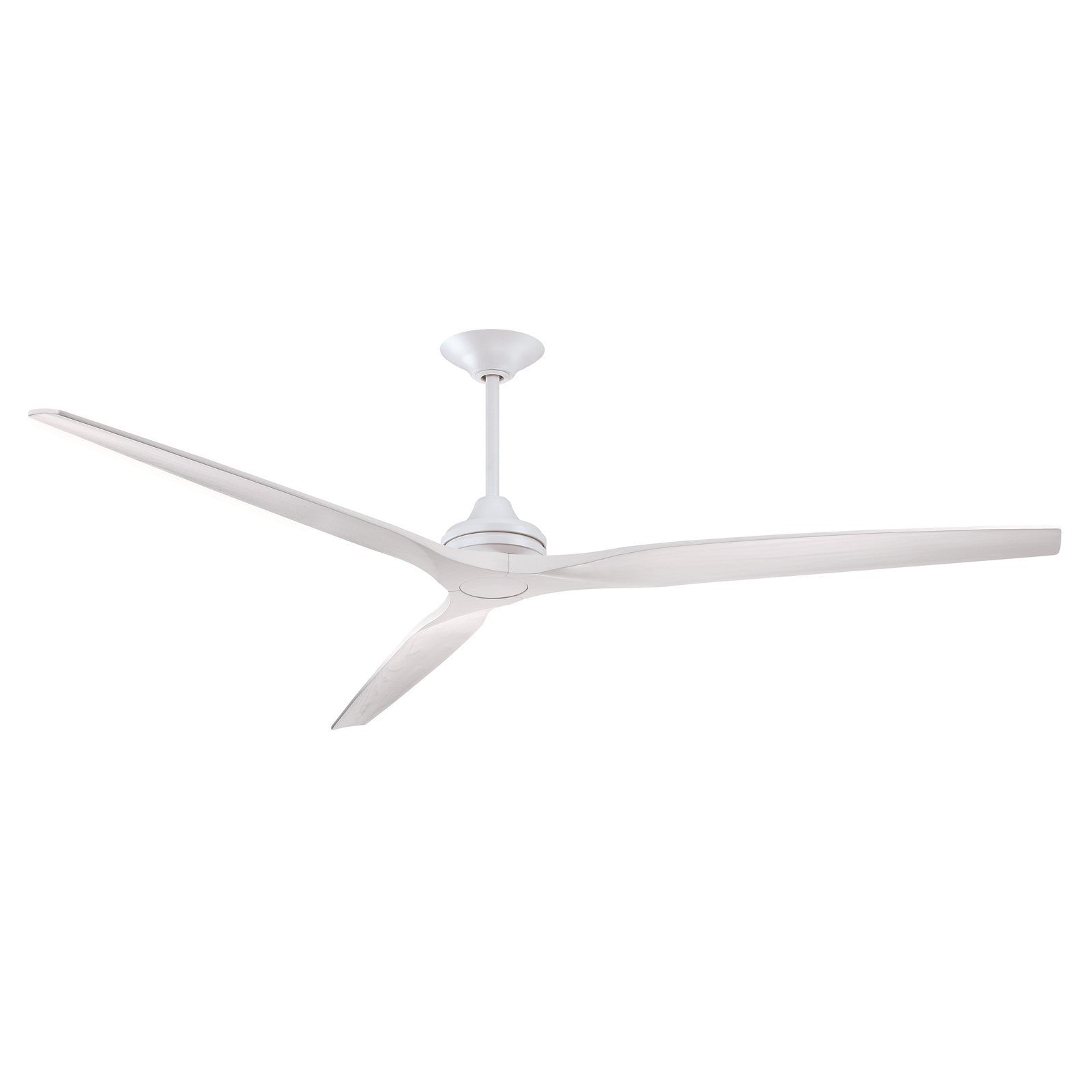 Fanimation Spitfire DC Custom 84in Downrod Ceiling Fan | Matte White and White Washed | Covered Patio & Living Room | Model FPD6721BMW-84WW