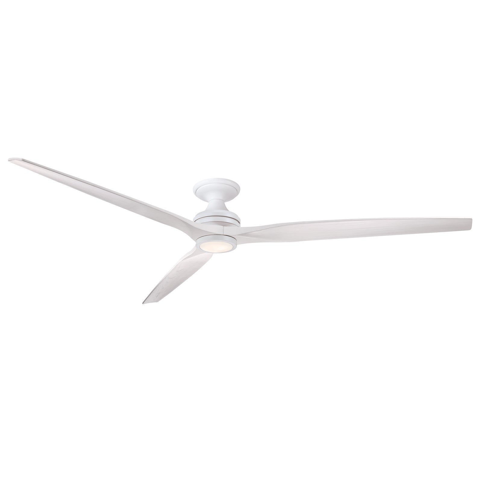 Fanimation Spitfire DC Custom 84in 1-Light Ceiling Fan | Matte White and White Washed Buttonwood | Covered Patio | Model FPD6721BMW-84WW-LK-F