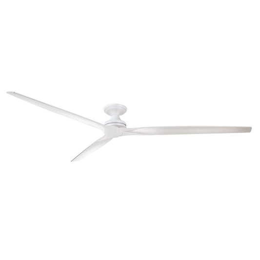 Fanimation Spitfire 96in Flush Ceiling Fan | Matte White | Low Ceiling Living Room & Covered Patio | 96 x 96 x 9.65 in | Model FPD6721BMW-96MW-F