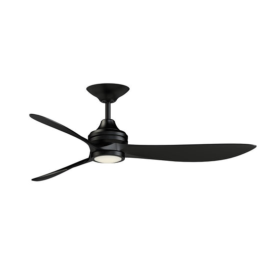 Fanimation Aviara 60in 1-Light Ceiling Fan | Black Motor and Black Composite Blades | Covered Patio & Living Room | Model FPD6725BL