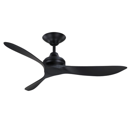 Fanimation Aviara Coastal 52in Wet-Rated Ceiling Fan with Light | Black and Black Composite | Patio & Covered Porch | Model FPD6727BLM-DWLK