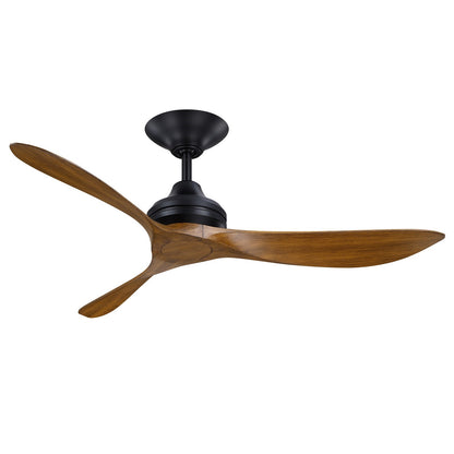 Fanimation Aviara Coastal 52in 1-Light Ceiling Fan | Coastal Matte Black and Koa Composite Blades | Patio & Covered Porch | Model FPD6727BLMKM-DWLK