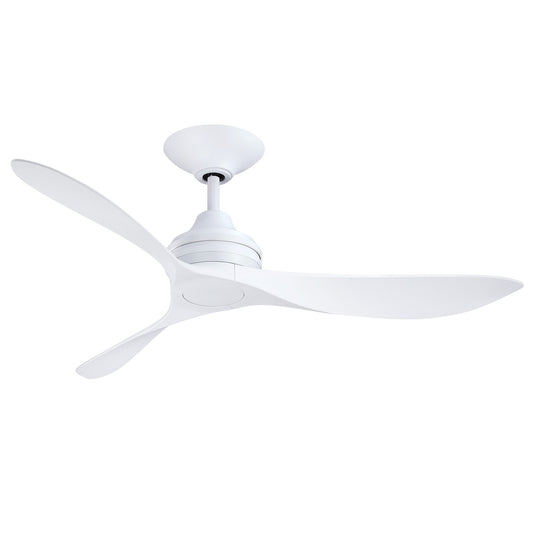 Fanimation Aviara Coastal 52in 3-Blade Ceiling Fan | Marine Grade White Finish and White Composite Blades | Covered Patio & Indoor Living | Model FPD6727MWM
