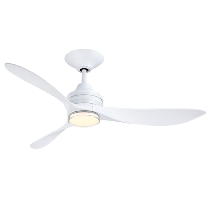 Fanimation Aviara Coastal 52in 1-Light Ceiling Fan | Coastal Matte White and Matte White Composite Blades | Patio & Covered | Model FPD6727MWM-DWLK