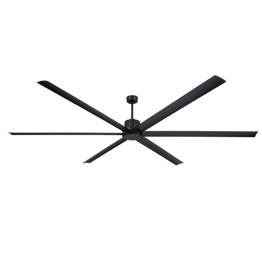Fanimation Pendry Max 120in 6-Blade Ceiling Fan | Modern Black Aluminum Blades | Great Rooms & Covered Patios | 120 x 120 x 21.76 in | Model FPD6763BL