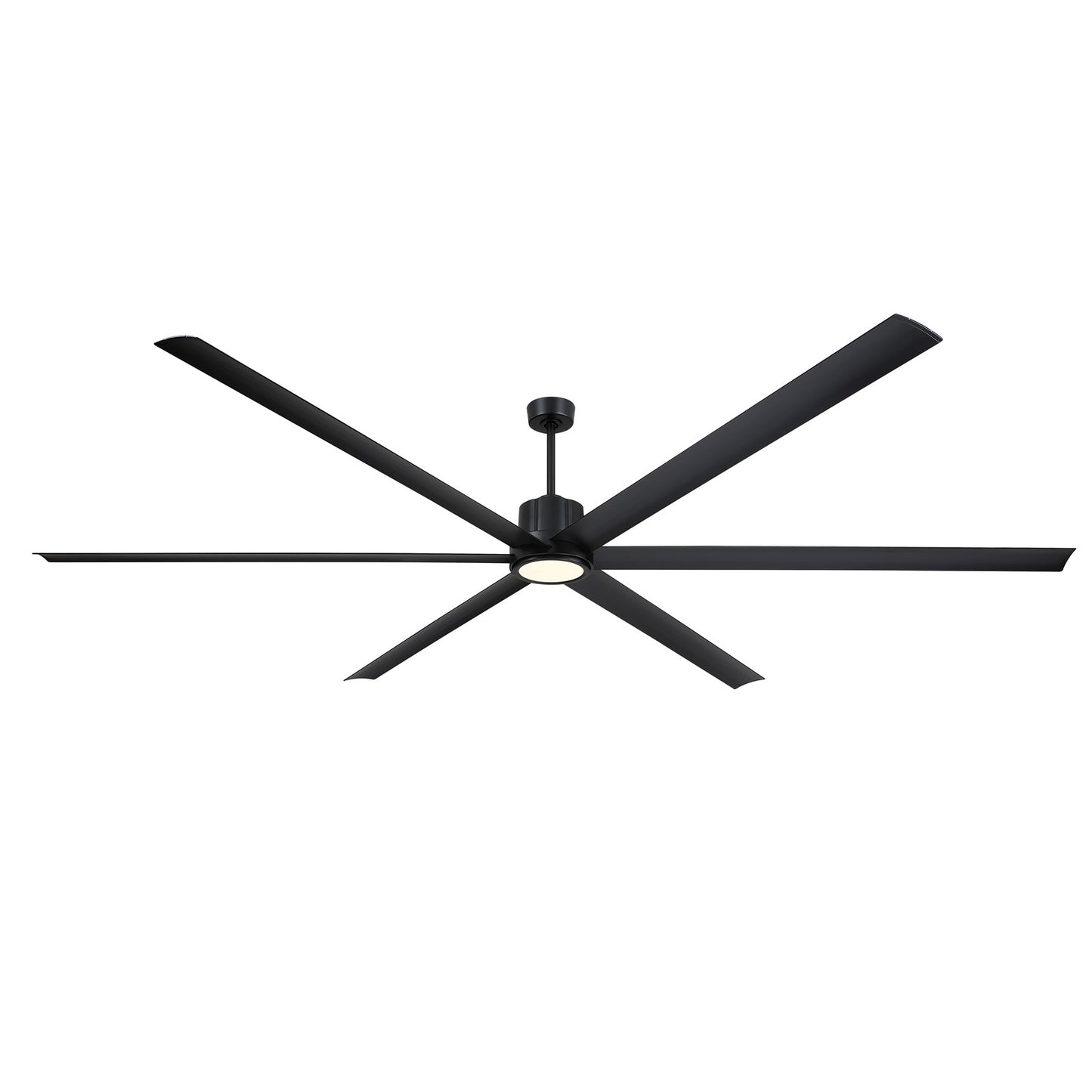 Fanimation Pendry Max 120in 6-Light Ceiling Fan | Contemporary Black and Black Aluminum Blades | Great Room & Covered Patio | Model FPD6763BL-LK