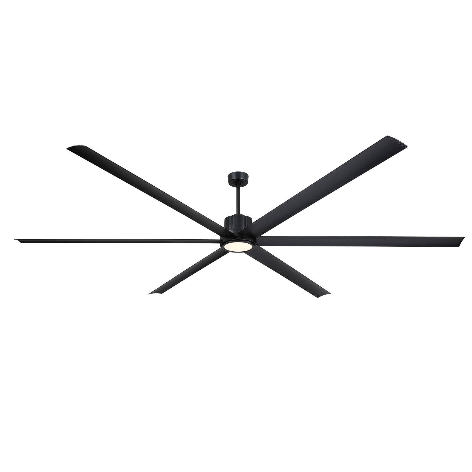 Fanimation Pendry Max 120in 6-Light Ceiling Fan | Contemporary Black and Black Aluminum Blades | Great Room & Covered Patio | Model FPD6763BL-LK