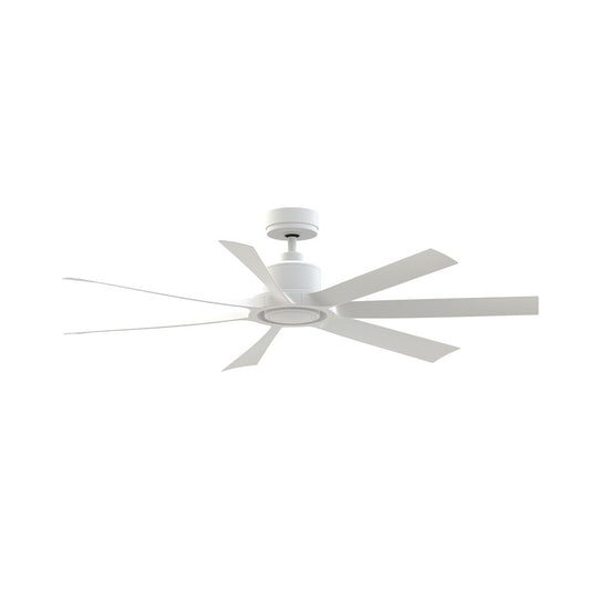 Fanimation Lenzi 60in 7-Light Ceiling Fan | Matte White and Opal Frosted Glass | Living Room & Bedroom | 60 x 60 x 13 in | Model FPD7060MW