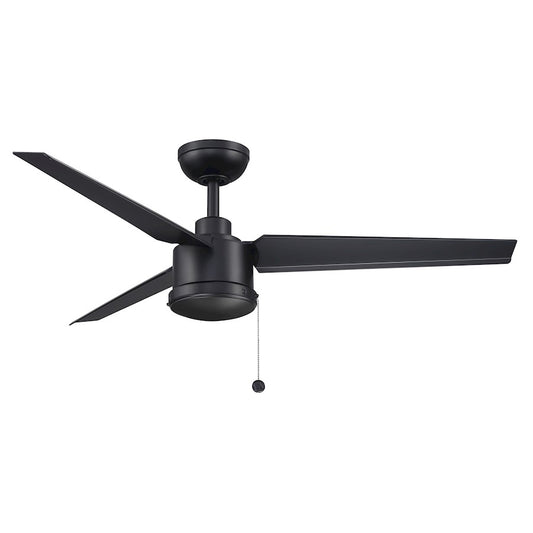 Fanimation PC/DC 52in 3-Blade Ceiling Fan | Black Composite Blades | Indoor & Outdoor Patio | 52 x 52 x 15 in | Model FPD7617BLW
