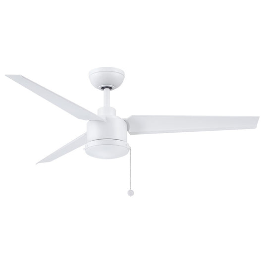 Fanimation PC/DC 52in 3-Blade Ceiling Fan | Matte White Composite Blades | Indoor & Outdoor Patio | 52 x 52 x 15 in | Model FPD7617MWW