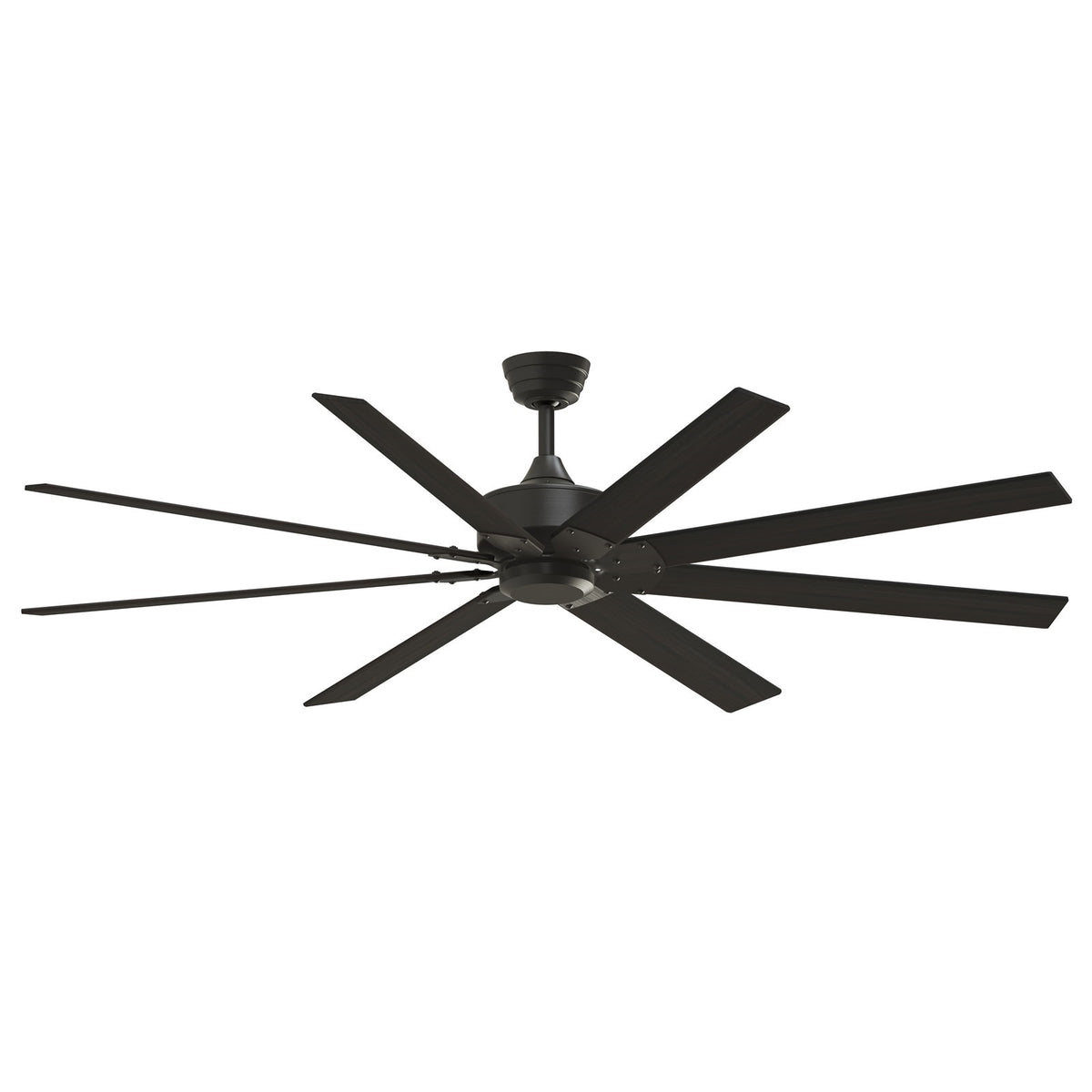 Fanimation Levon Custom 72in 8-Blade Smart Ceiling Fan | Dark Bronze and Dark Walnut Composite | Covered Patio & Great Room | Model FPD7912BDZ-72DWA