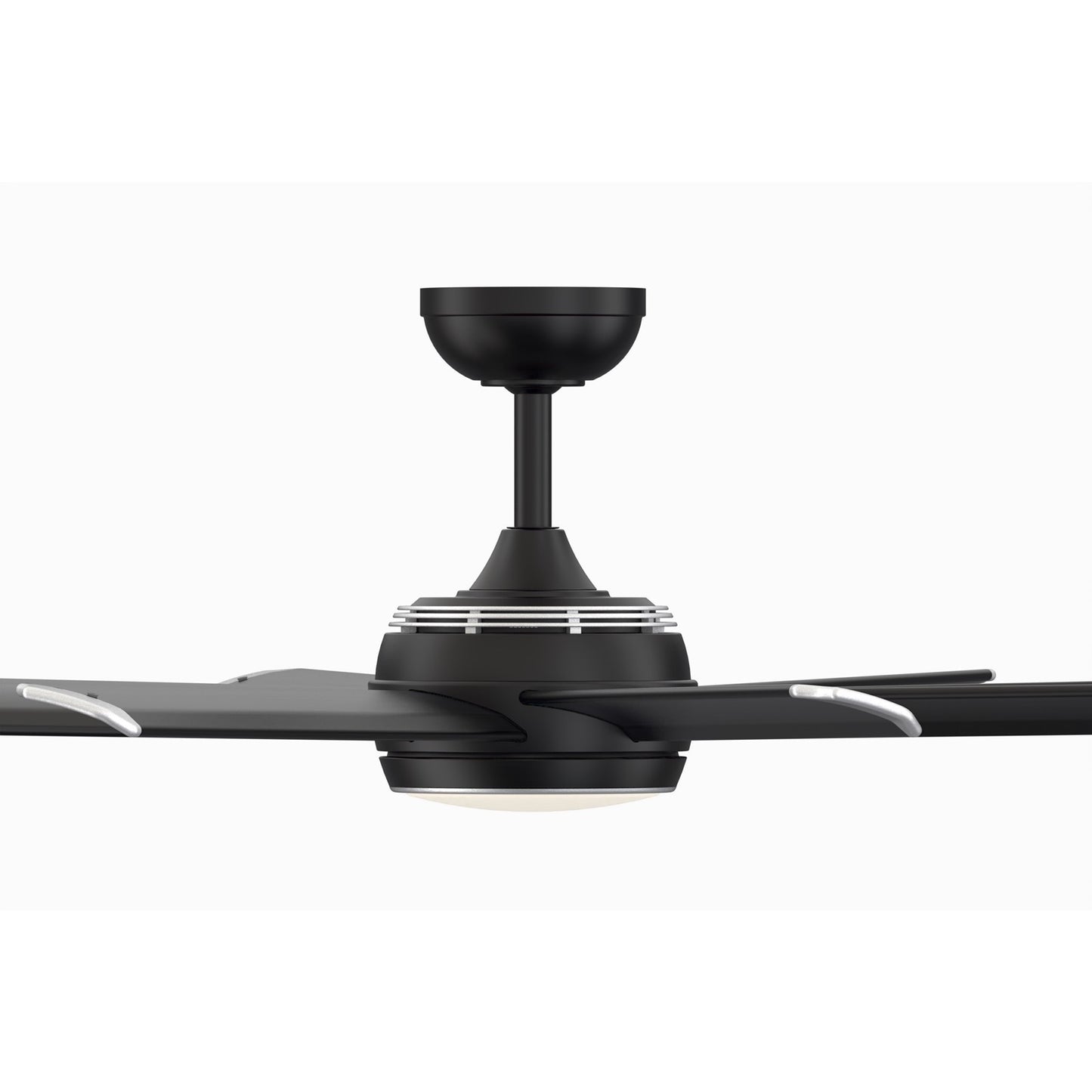 Fanimation Stellar Custom 56in 8-Light Ceiling Fan | Modern Black and Silver Tip Aluminum Blades | Wet-Rated Patio & Pergola | Model FPD7997BLW-56BLW