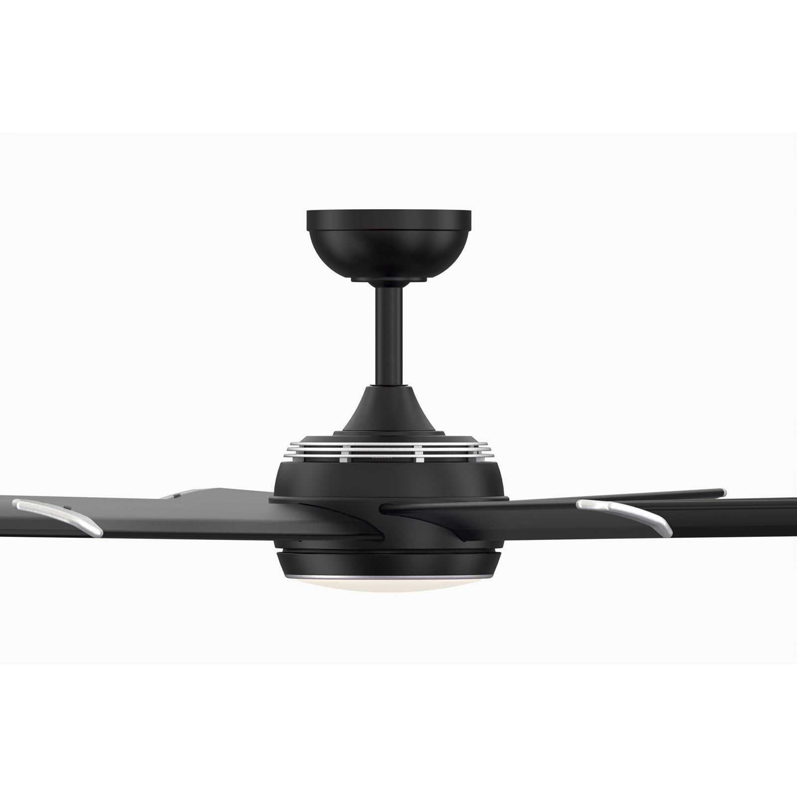 Fanimation Stellar Custom 56in 8-Light Ceiling Fan | Modern Black and Silver Tip Aluminum Blades | Wet-Rated Patio & Pergola | Model FPD7997BLW-56BLW
