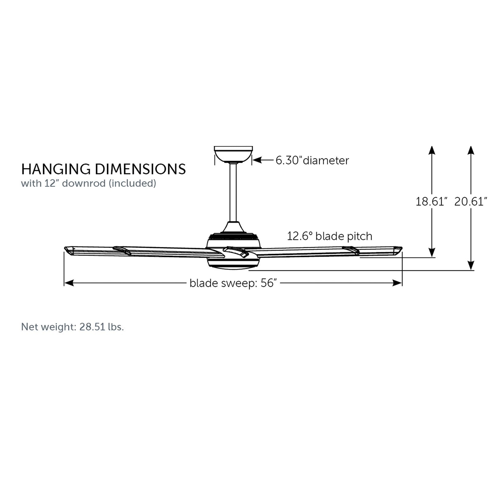 Fanimation Stellar Custom 56in 8-Light Ceiling Fan | Modern Black and Silver Tip Aluminum Blades | Wet-Rated Patio & Pergola | Model FPD7997BLW-56BLW