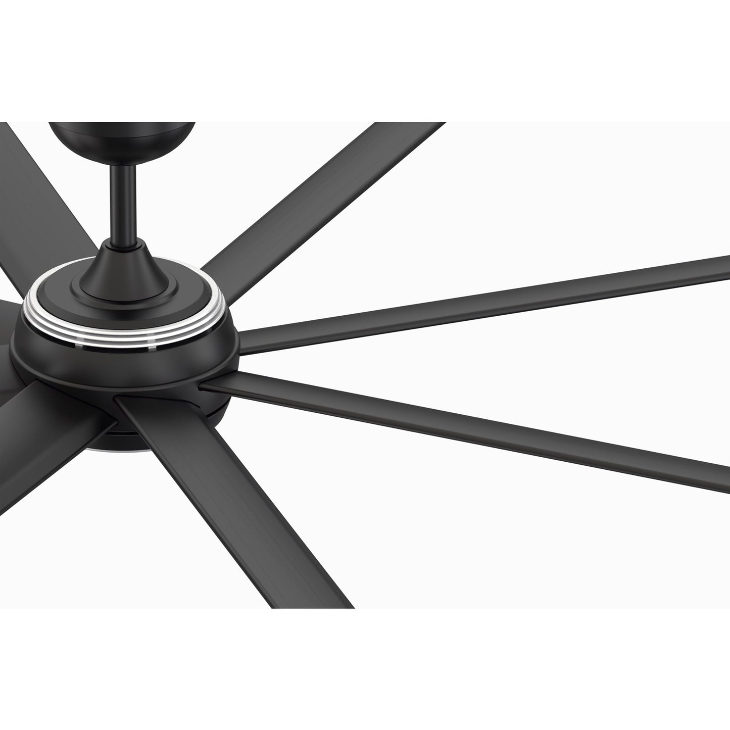 Fanimation Stellar Custom 84in 8-Light Ceiling Fan | Black Aluminum Blades | Wet Rated Indoor/Outdoor | 84 x 84 x 20.61 in | Model FPD7997BLW-84BLW