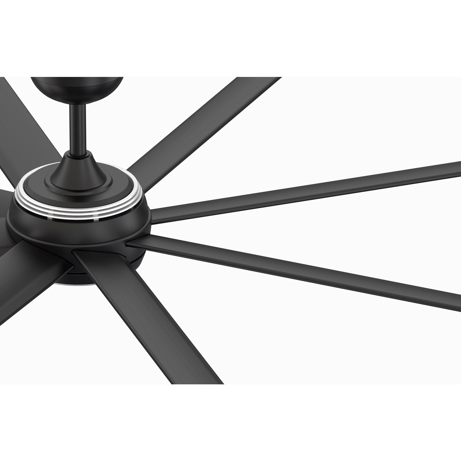 Fanimation Stellar Custom 84in 8-Light Ceiling Fan | Black Aluminum Blades | Wet Rated Indoor/Outdoor | 84 x 84 x 20.61 in | Model FPD7997BLW-84BLW