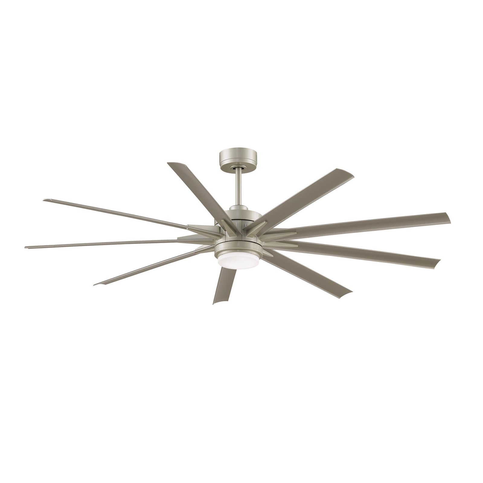 Fanimation Odyn Custom 72in 9-Light Ceiling Fan | Brushed Nickel and Brushed Nickel Composite Blades | Covered Patio & Great | Model FPD8152BNW-72BNW