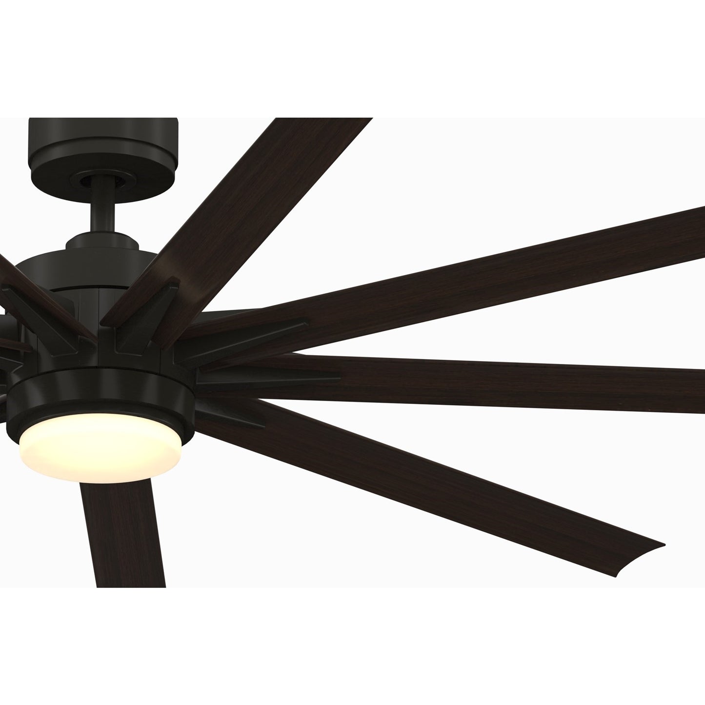 Fanimation Odyn Custom 72in 1-Light Ceiling Fan | Dark Bronze and Dark Walnut Composite | Indoor & Outdoor Wet Rated | Model FPD8152DZW-72DWAW