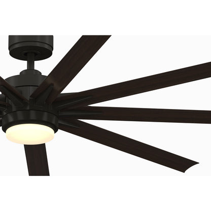 Fanimation Odyn Custom 72in 1-Light Ceiling Fan | Dark Bronze and Dark Walnut Composite | Indoor & Outdoor Wet Rated | Model FPD8152DZW-72DWAW