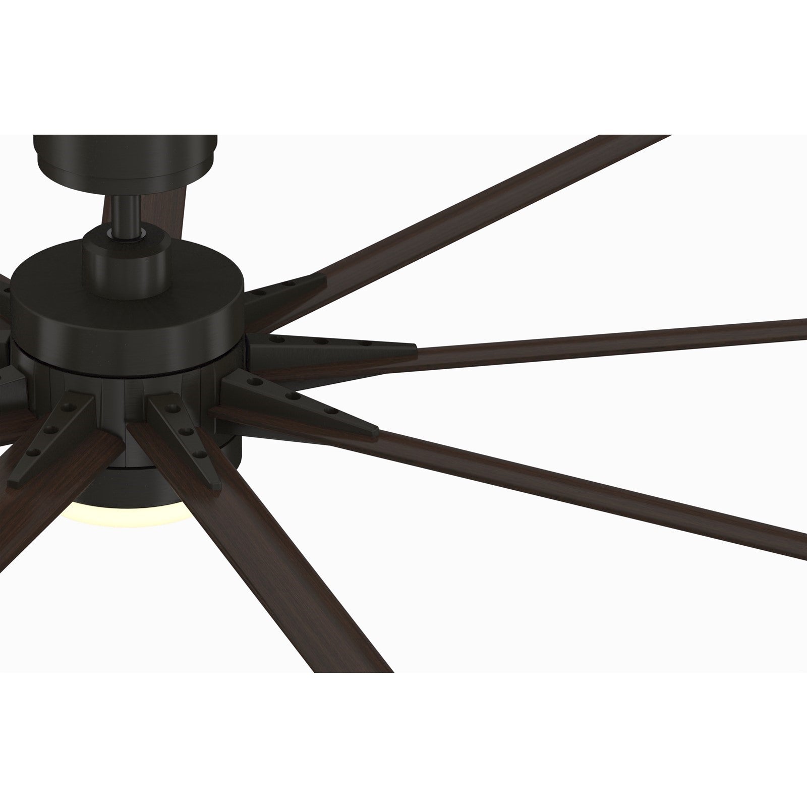 Fanimation Odyn Custom 72in 1-Light Ceiling Fan | Dark Bronze and Dark Walnut Composite | Indoor & Outdoor Wet Rated | Model FPD8152DZW-72DWAW
