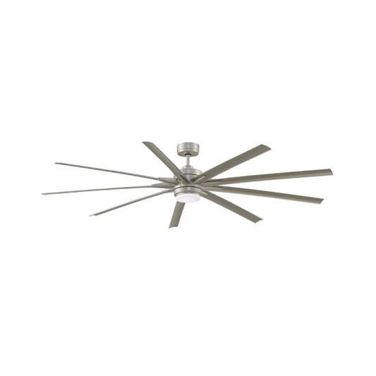 Fanimation Odyn 84in 9-Blade Ceiling Fan | Brushed Nickel and Opal Frosted Glass | Covered Patio & Outdoor Living | Model FPD8159BNWBN