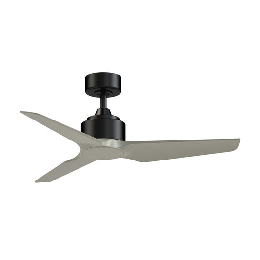 Fanimation TriAire Custom 44in Ceiling Fan | Black with Brushed Nickel Blades | Covered Patios & Porches | 44 x 44 x 12.92 in | Model FPD8514BLW-44BNW