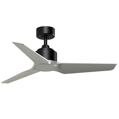 Fanimation TriAire Custom 44in 3-Blade Smart Ceiling Fan | Black and Silver Composite | Indoor & Outdoor Wet Rated | Model FPD8514BLW-44SLW