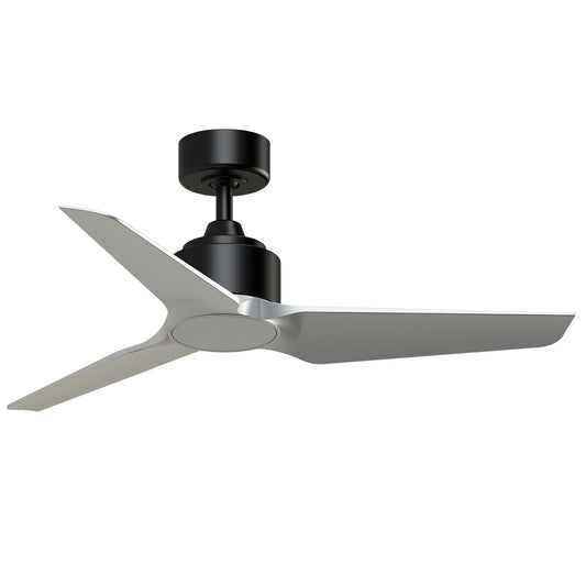 Fanimation TriAire Custom 44in 3-Blade Smart Ceiling Fan | Black and Silver Composite | Indoor & Outdoor Wet Rated | Model FPD8514BLW-44SLW