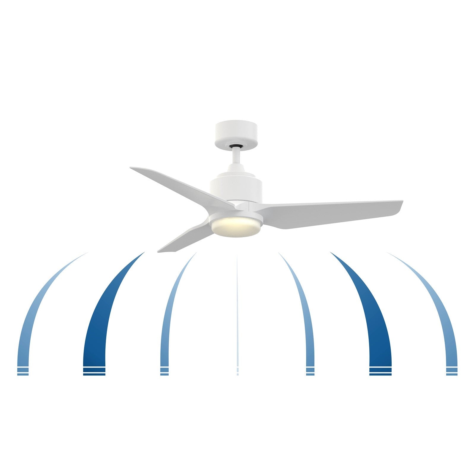 Fanimation TriAire Custom 44in 3-Blade Smart Ceiling Fan | Black and Silver Composite | Indoor & Outdoor Wet Rated | Model FPD8514BLW-44SLW