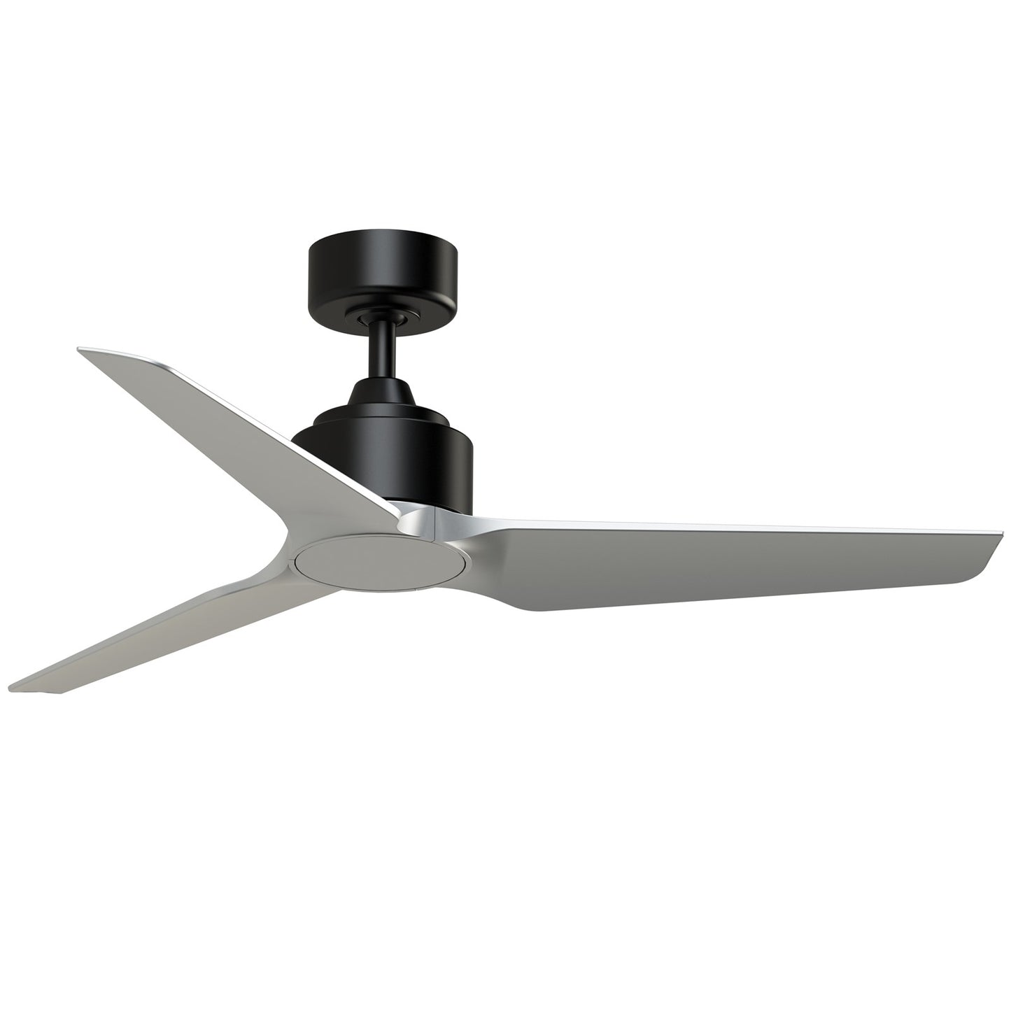 Fanimation TriAire Custom 48in Smart Ceiling Fan | Black and Silver Blades | Indoor & Outdoor Wet Rated | 44 x 44 x 12.92 in | Model FPD8514BLW-48SLW