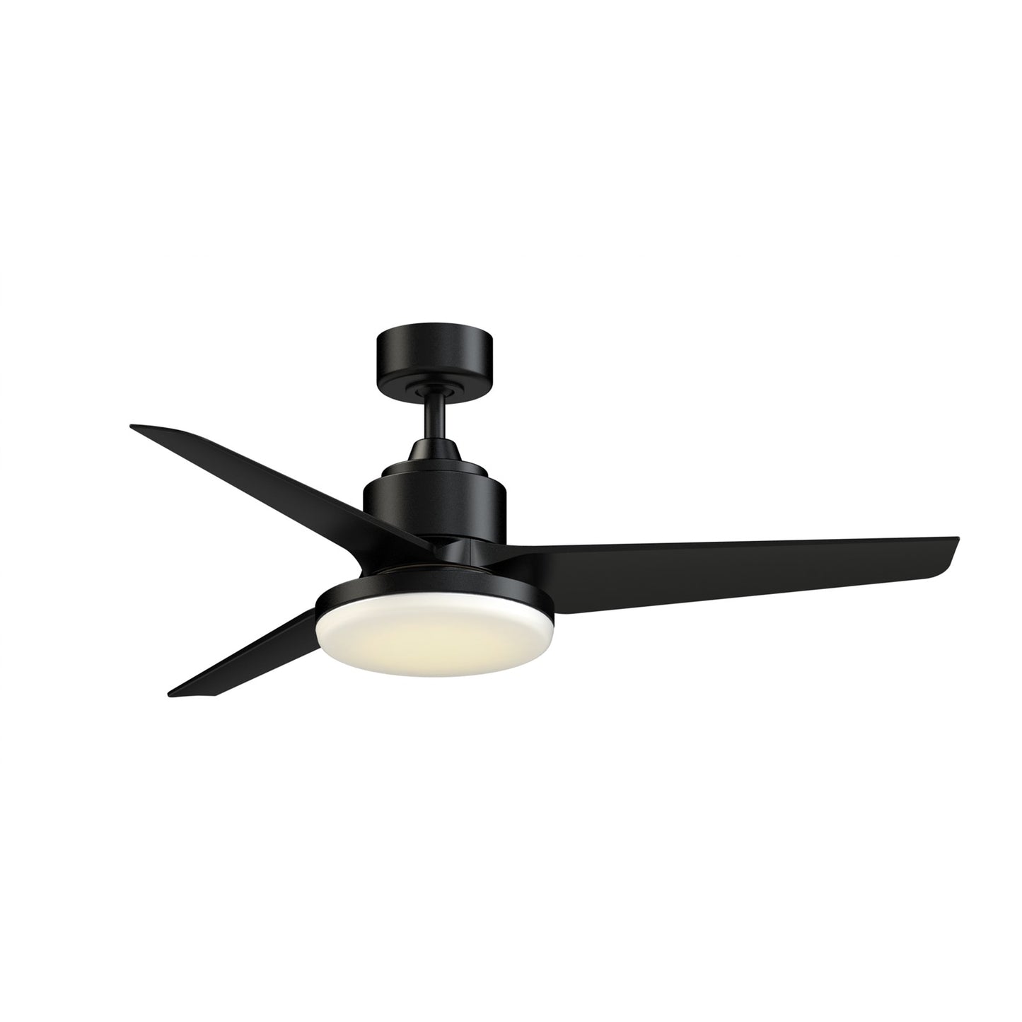 Fanimation TriAire Custom 52in 1-Light Ceiling Fan | Modern Black and Black Composite Blades | Indoor & Outdoor Wet | Model FPD8514BLW-52BLW-12LK