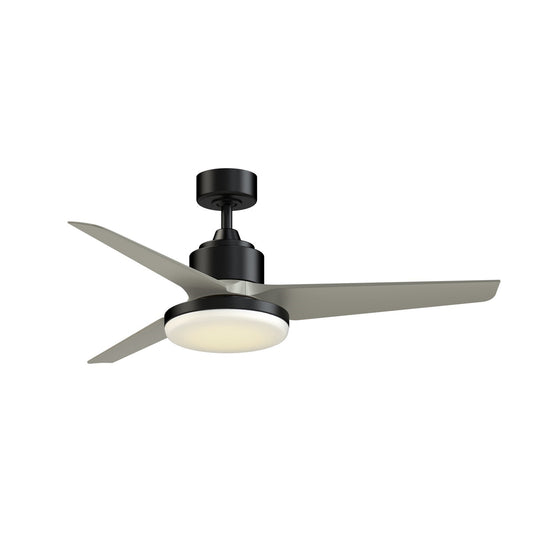 Fanimation TriAire Custom 52in 1-Light Smart Ceiling Fan | Modern Black and Brushed Nickel with Opal Frosted Glass | Model FPD8514BLW-52BNW-12LK