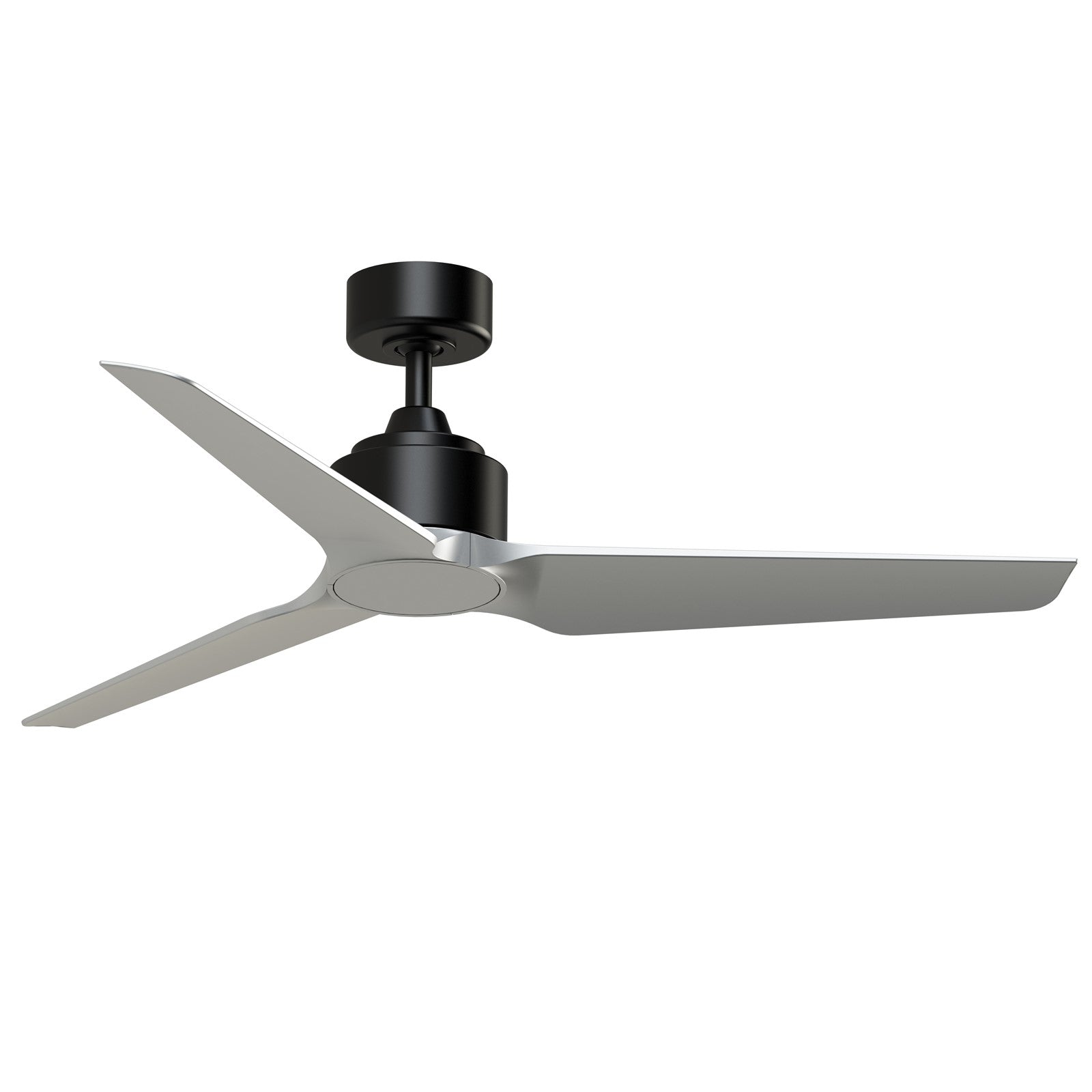 Fanimation TriAire Custom 52in 3-Blade Smart Ceiling Fan | Black and Silver Composite | Wet Rated Indoor & Outdoor | Model FPD8514BLW-52SLW