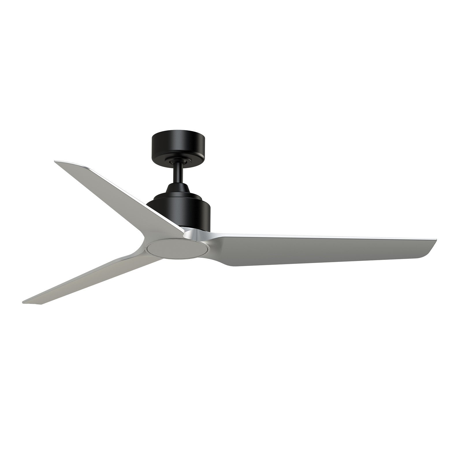 Fanimation TriAire Custom 56in Smart Ceiling Fan | Black with Silver Blades | Indoor & Outdoor Wet Rated | 56 x 56 x 12.92 in | Model FPD8514BLW-56SLW