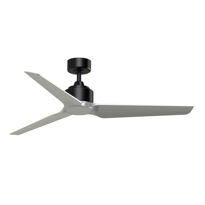Fanimation TriAire Custom 56in Smart Ceiling Fan | Black with Silver Blades | Indoor & Outdoor Wet Rated | 56 x 56 x 12.92 in | Model FPD8514BLW-56SLW