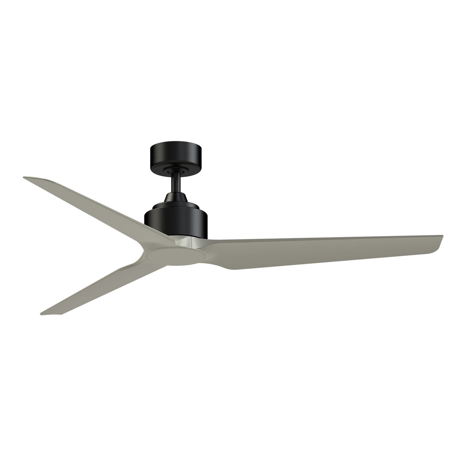 Fanimation TriAire Custom 60in Ceiling Fan | Modern Matte Black and Brushed Nickel Composite Blades | Indoor & Outdoor Wet | Model FPD8514BLW-60BNW