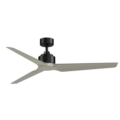 Fanimation TriAire Custom 60in Ceiling Fan | Modern Matte Black and Brushed Nickel Composite Blades | Indoor & Outdoor Wet | Model FPD8514BLW-60BNW