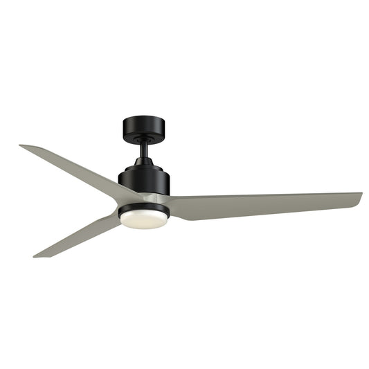 Fanimation TriAire Custom 60in 1-Light Ceiling Fan | Black and Brushed Nickel Composite | Covered Patio & Living Room | Model FPD8514BLW-60BNW-LK